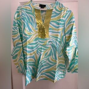 Beautiful linen pullover summer blouse